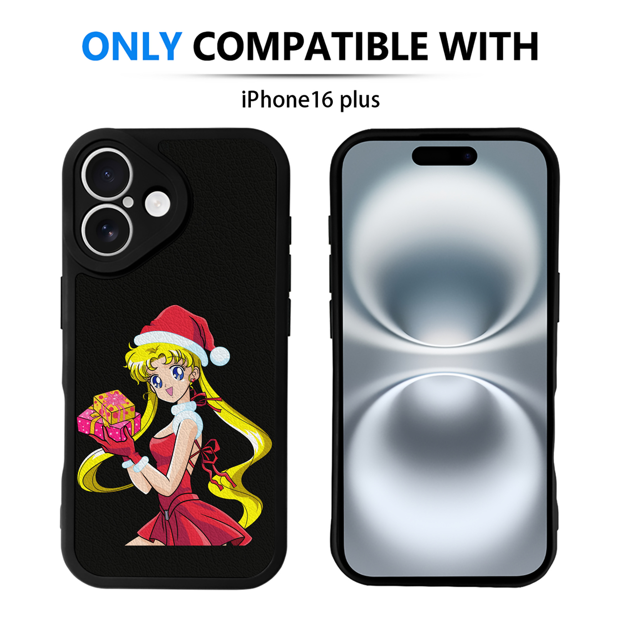 （画像用） 美少女戦士セーラームーン 月野 うさぎ つきの うさぎ Sailor Moon Tsukino Usagi 【iPhone 16シリーズ対応】シリコンスマホケース（レザー調） 材質：シリコン